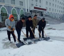 黨員干部齊掃雪，校園出行暖人心     —呼倫貝爾技師學(xué)院開(kāi)展黨員、積極分子