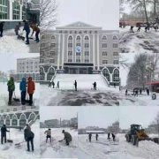 [服務(wù)師生我先行] 清理積雪我當先 服務(wù)師生我先行
